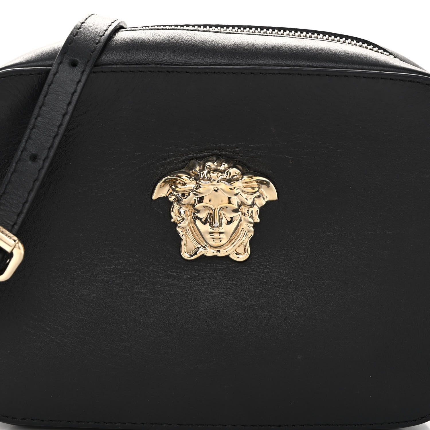 Versace Calfskin Palazzo Camera Bag Black 7 of 9