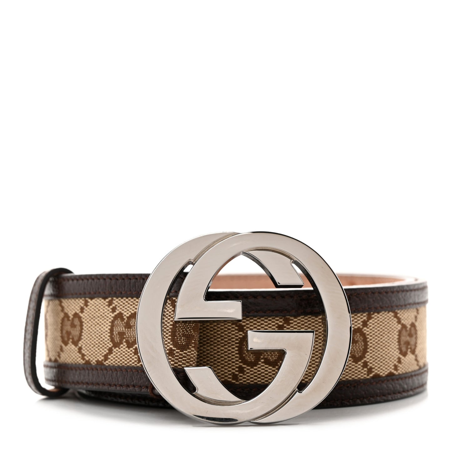 Monogram Interlocking G Belt 85 34 Dark Brown