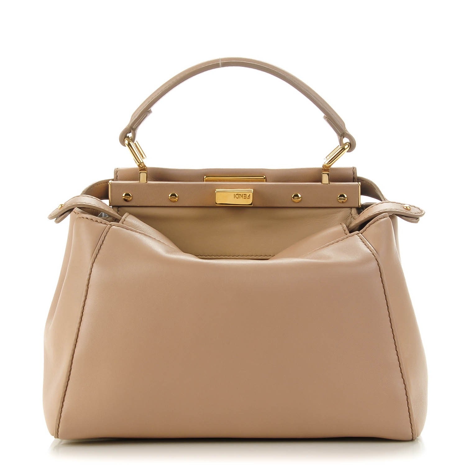 Fendi Nappa Mini Peekaboo Iconic Satchel Ratmusquet 1 of 9