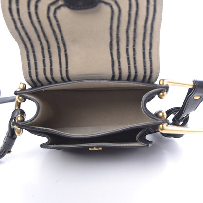 Chloe Suede Calfskin Braided Mini Hudson Shoulder Bag Black 5 of 10