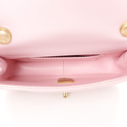 Chanel Pearly Lambskin Pearl Quilted Mini Flap Pink 5 of 12