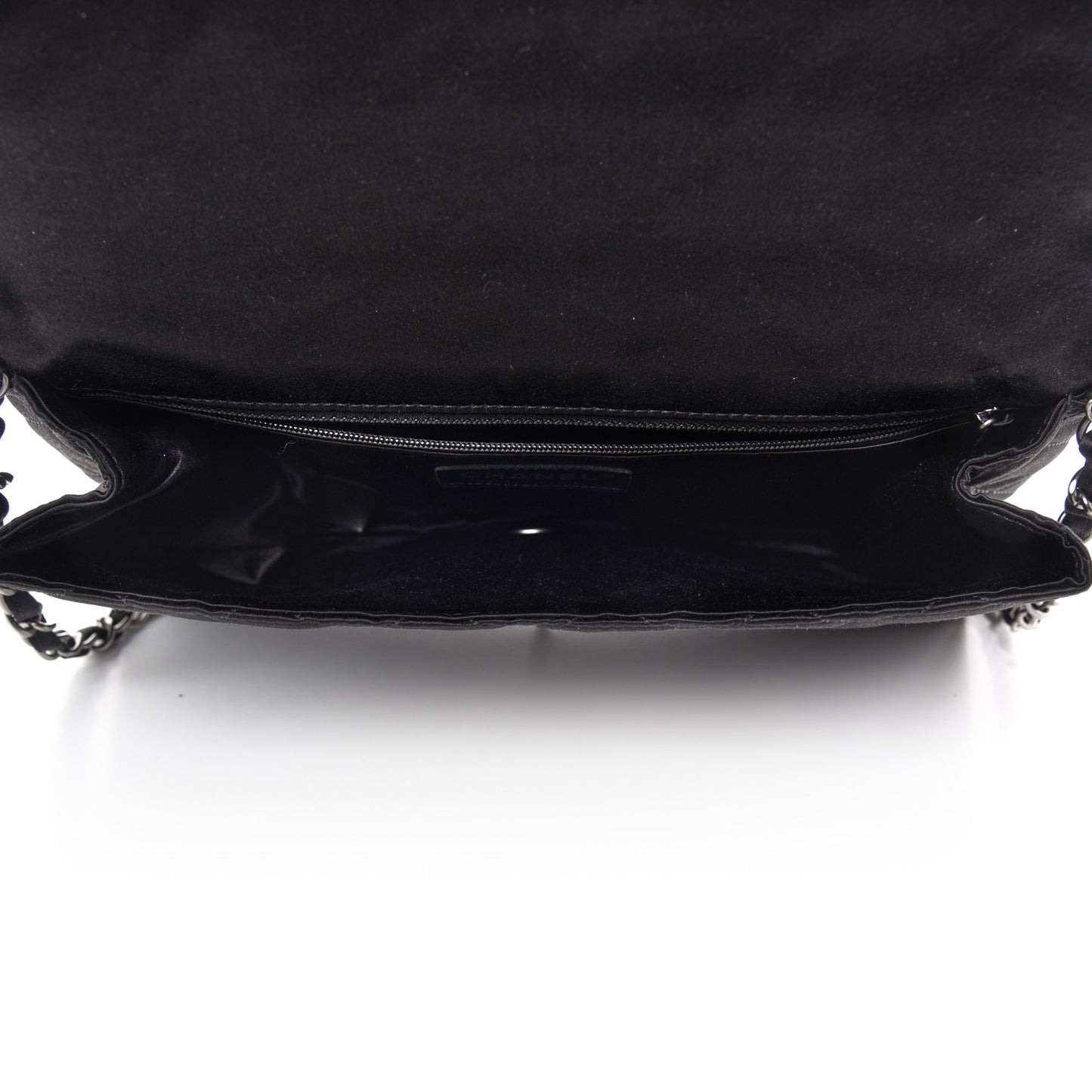 Satin Quilted Medium Leo Lion Flap Clutch Black