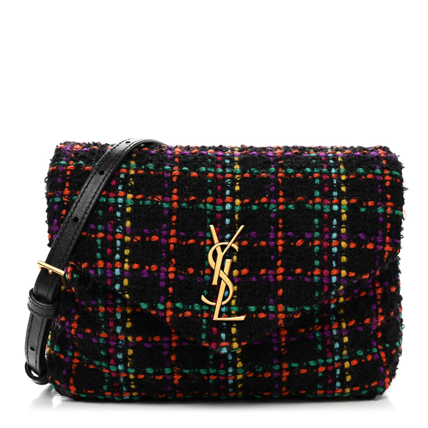 Tweed Toy Loulou Shoulder Bag Black