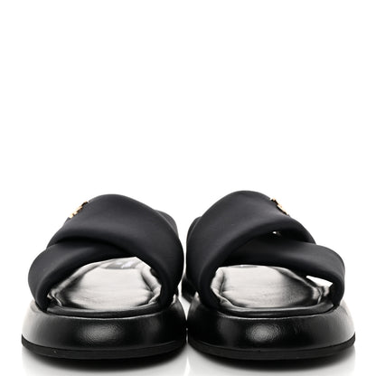 Chanel Fabric CC Mules Sandals 41 Black 2 of 8