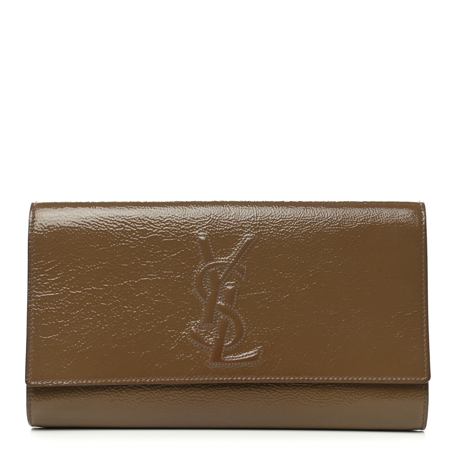 Textured Patent Calfskin Large Belle De Jour Clutch