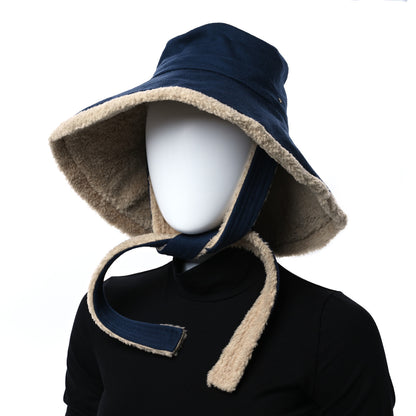 Gucci Wool Shearling GG Bucket Hat Navy 2 of 9
