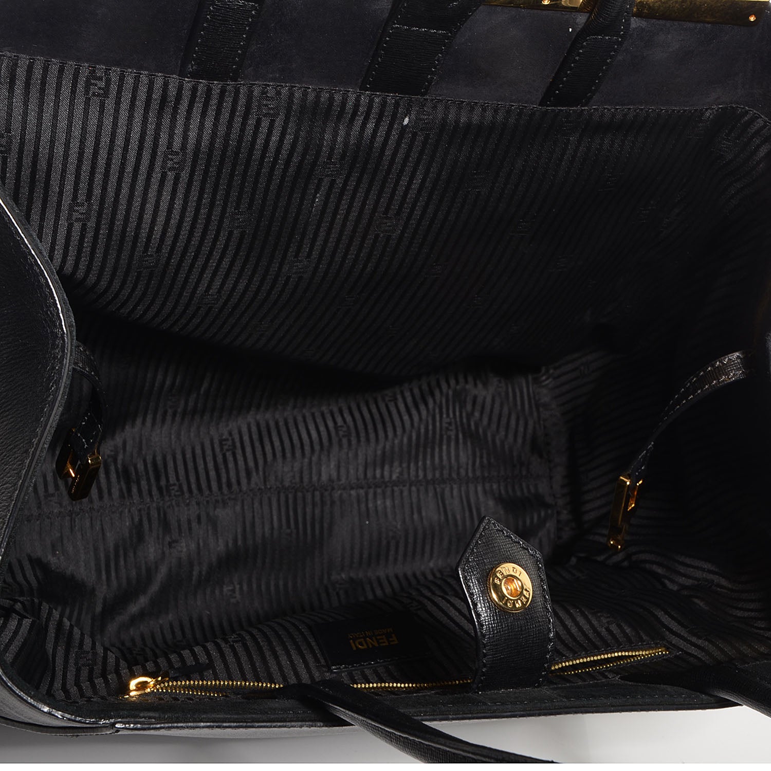 Fendi Vitello Elite Large 2Jours Tote Black 8 of 13
