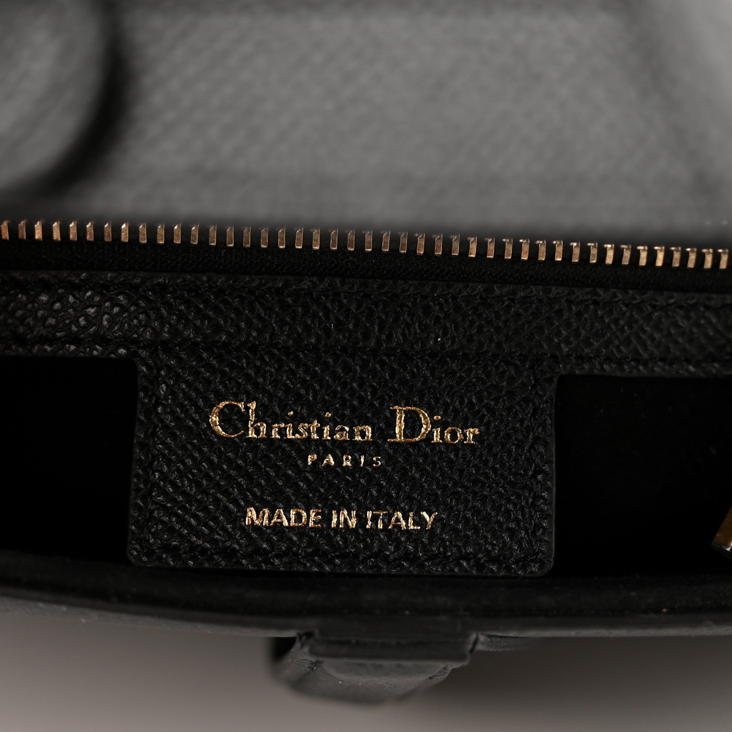 Christian Dior Grained Calfskin Saddle Bag Black 6 of 10