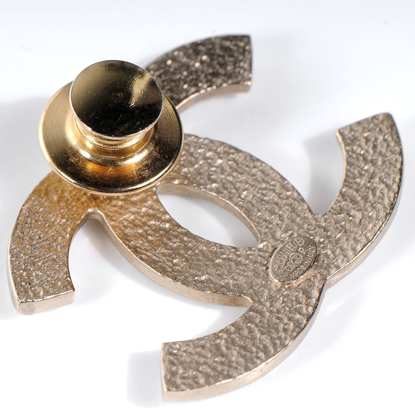 Crystal CC Moon Star Pin Brooch Set Gold