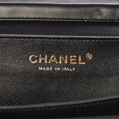 Chanel Suede Quilted Crystal Pearl CC Flap Black 6 of 10