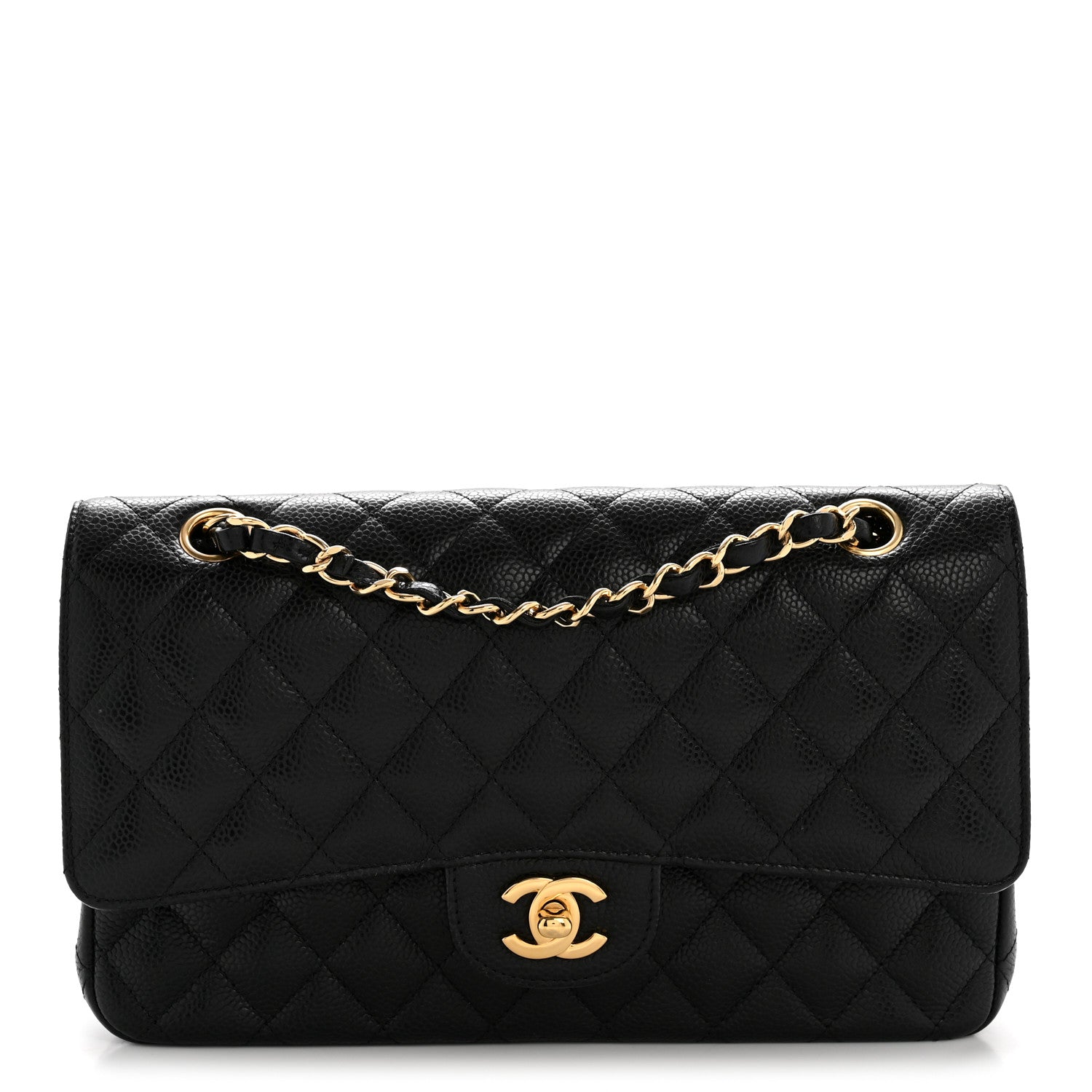 Chanel Caviar Quilted Medium Double Flap Black 1 of 15