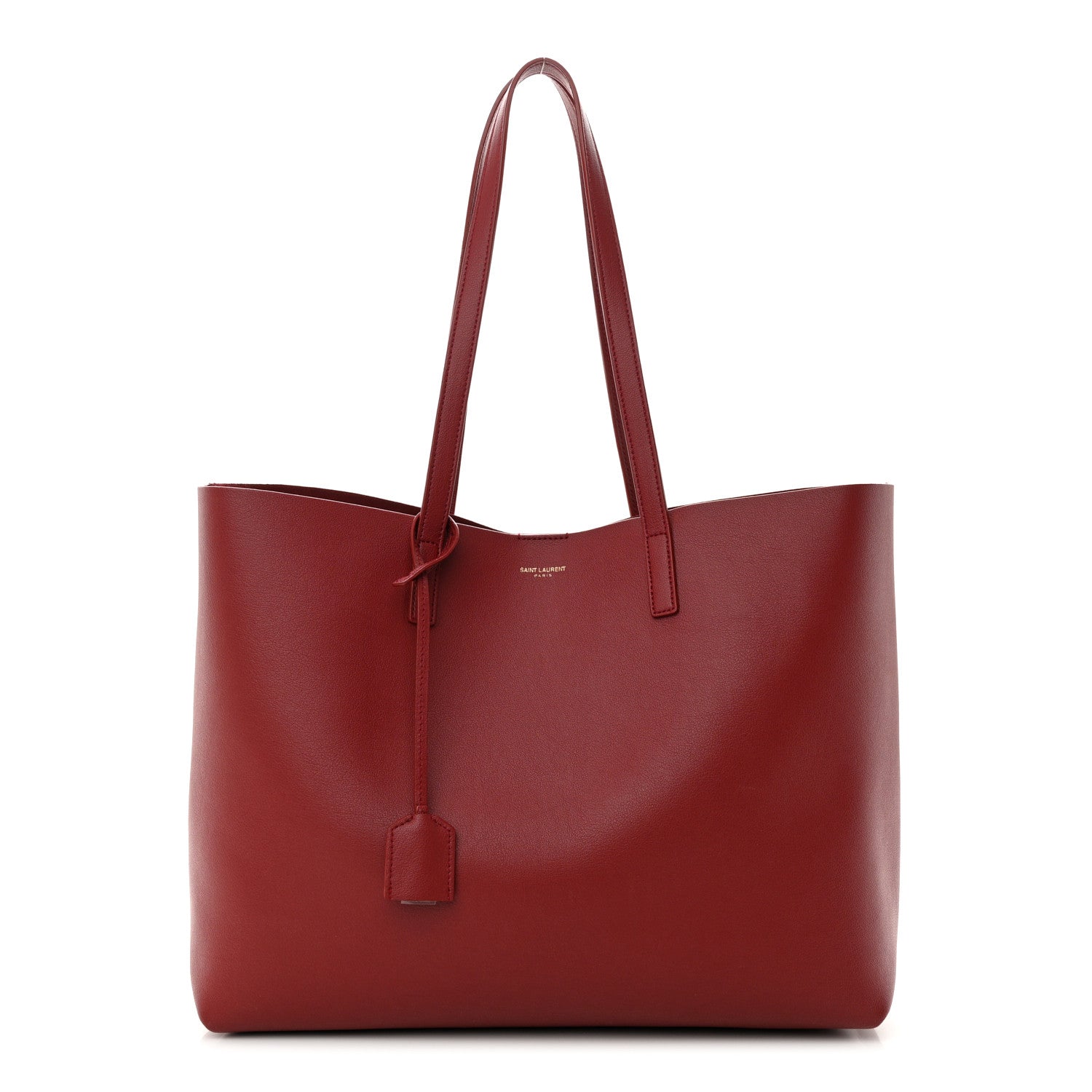 Saint Laurent Calfskin Large Shopping Tote Opyum Red 1 of 10