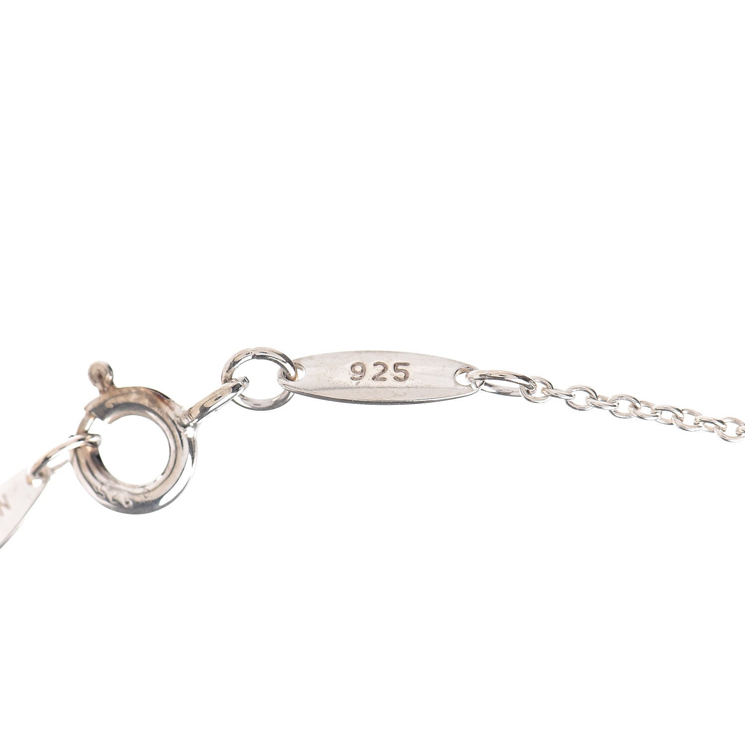 Tiffany Sterling Silver Diamond .05ct Elsa Peretti Diamonds by the Yard Pendant Necklace 8 of 9