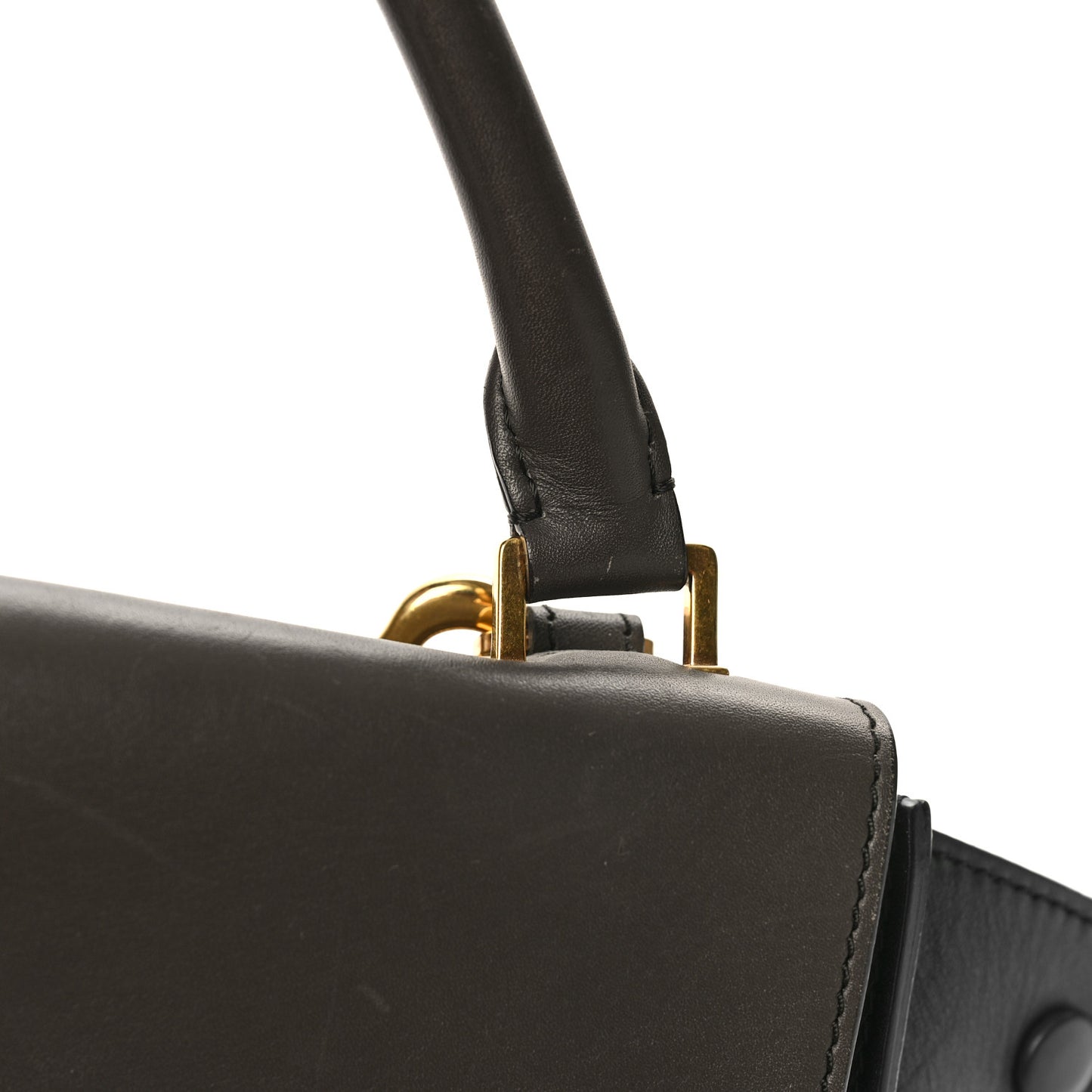 Smooth Calfskin Medium Tri-Color Trapeze Anthracite
