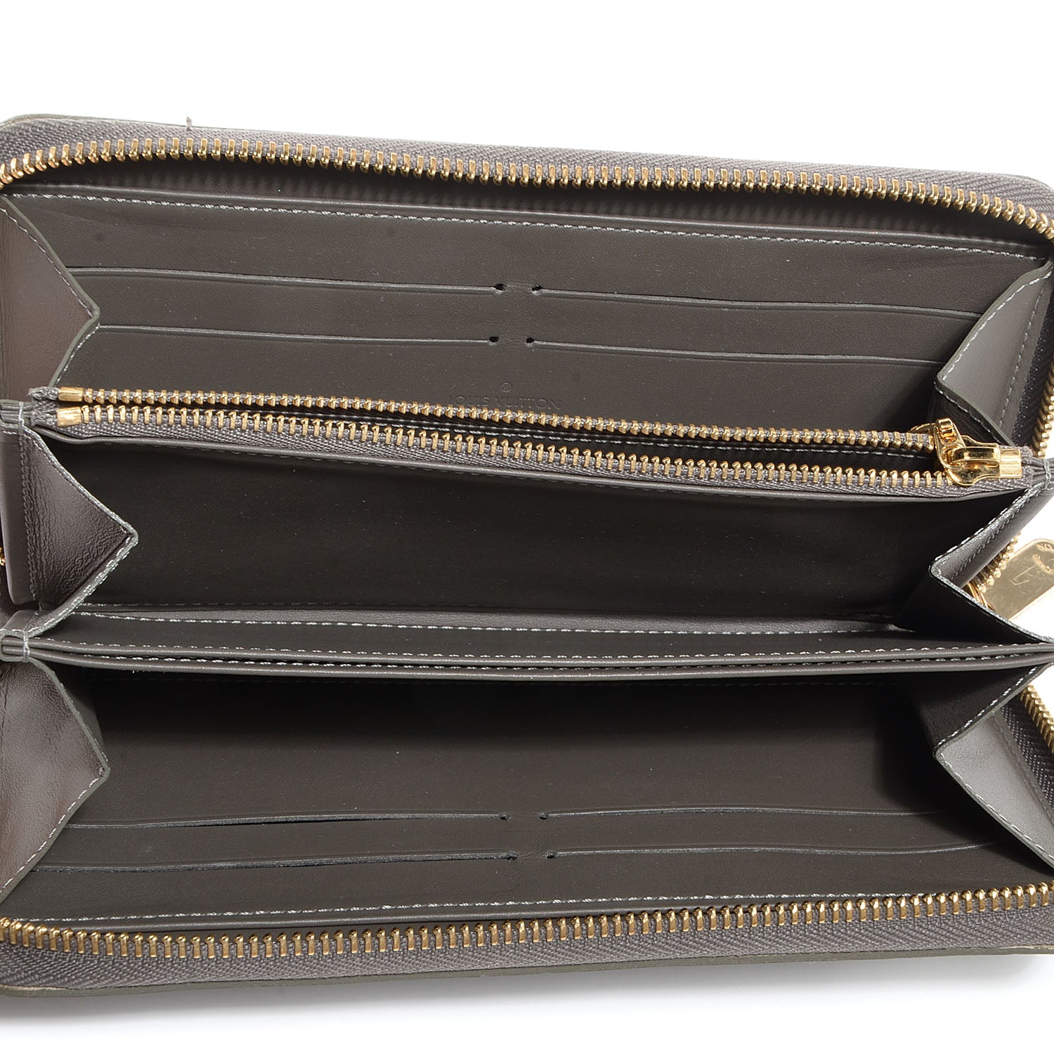 Louis Vuitton Vernis Zippy Wallet Gris Art Deco 5 of 7
