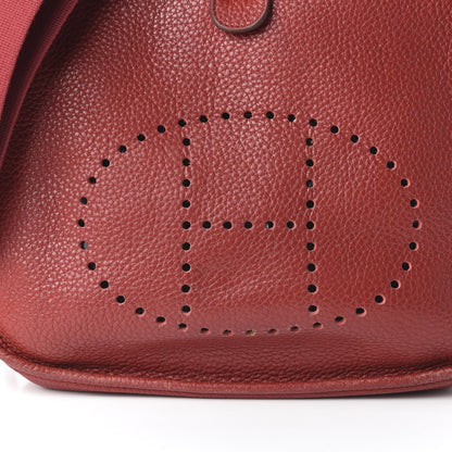 Hermes Taurillon Clemence Evelyne III PM Rouge Vif 9 of 10