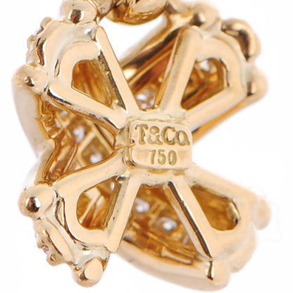 Tiffany 18K Yellow Gold Diamond Signature X Pendant Necklace 4 of 5