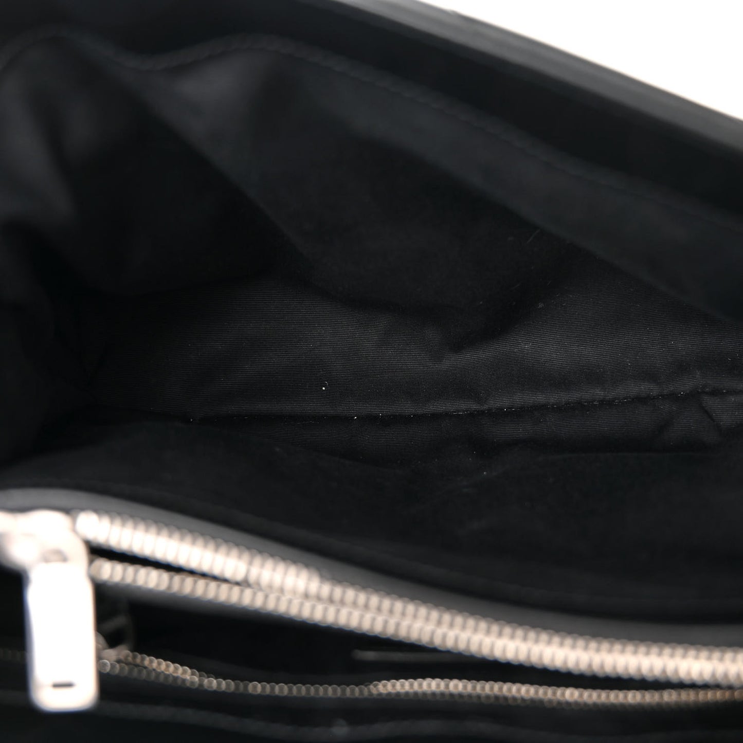 Calfskin Y Quilted Monogram Medium Loulou Chain Satchel Black