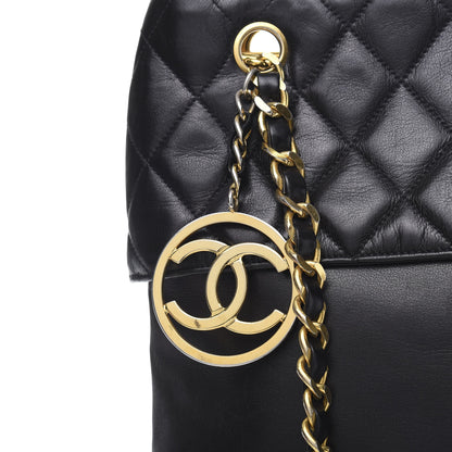 Chanel Calfskin Quilted Large Shoulder Bag Black 9 of 12