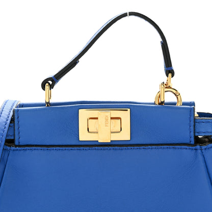 Fendi Shiny Nappa Micro Peekaboo Iconic Satchel Bluette 9 of 13