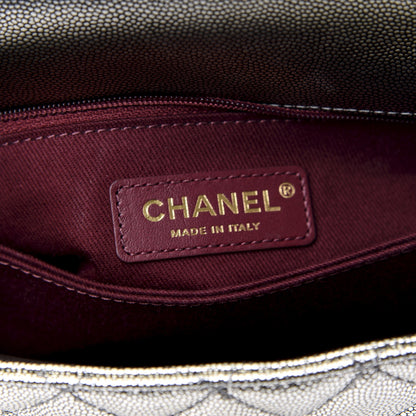 Chanel Metallic Caviar Quilted Mini Coco Handle Flap Silver 5 of 8