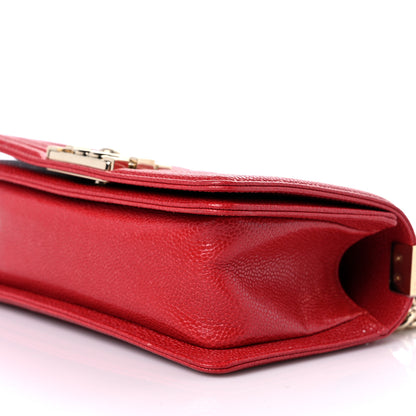 Chanel Caviar Quilted Small Boy Flap Red 9 of 11