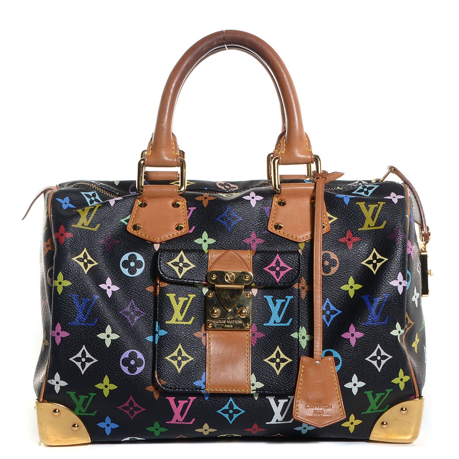 Louis Vuitton Monogram Multicolor Speedy 30 Black 1 of 7