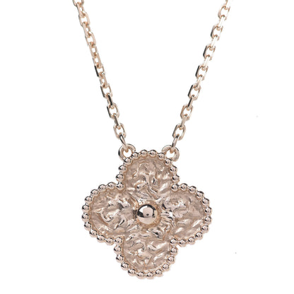 Van Cleef & Arpels 18K Rose Gold Vintage Alhambra Pendant Necklace 4 of 7