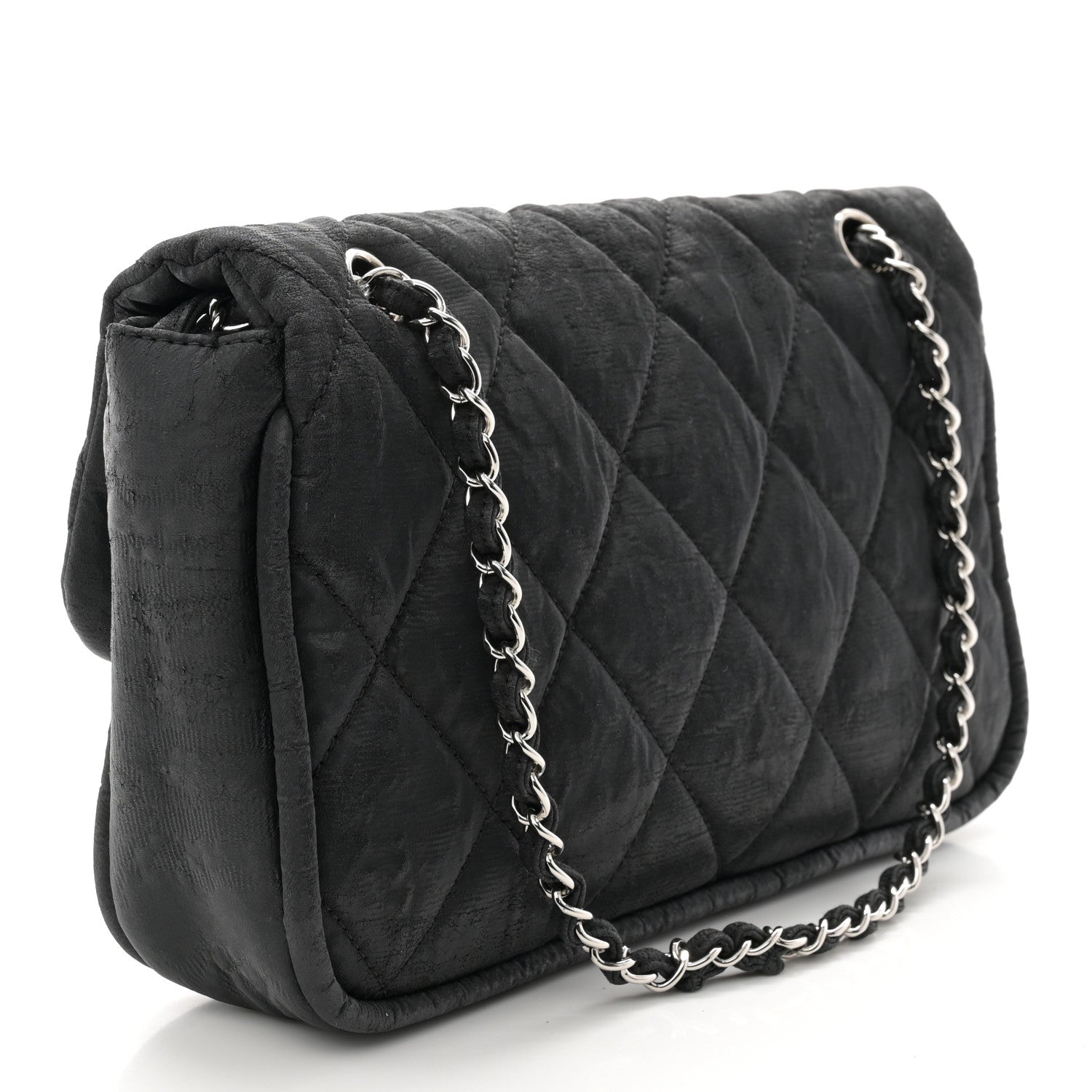 Chanel Coated Canvas Quilted Le Marais Flap Black 3 of 11