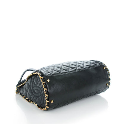 Chanel Calfskin Quilted Large Chain Me Hobo Black 4 of 7
