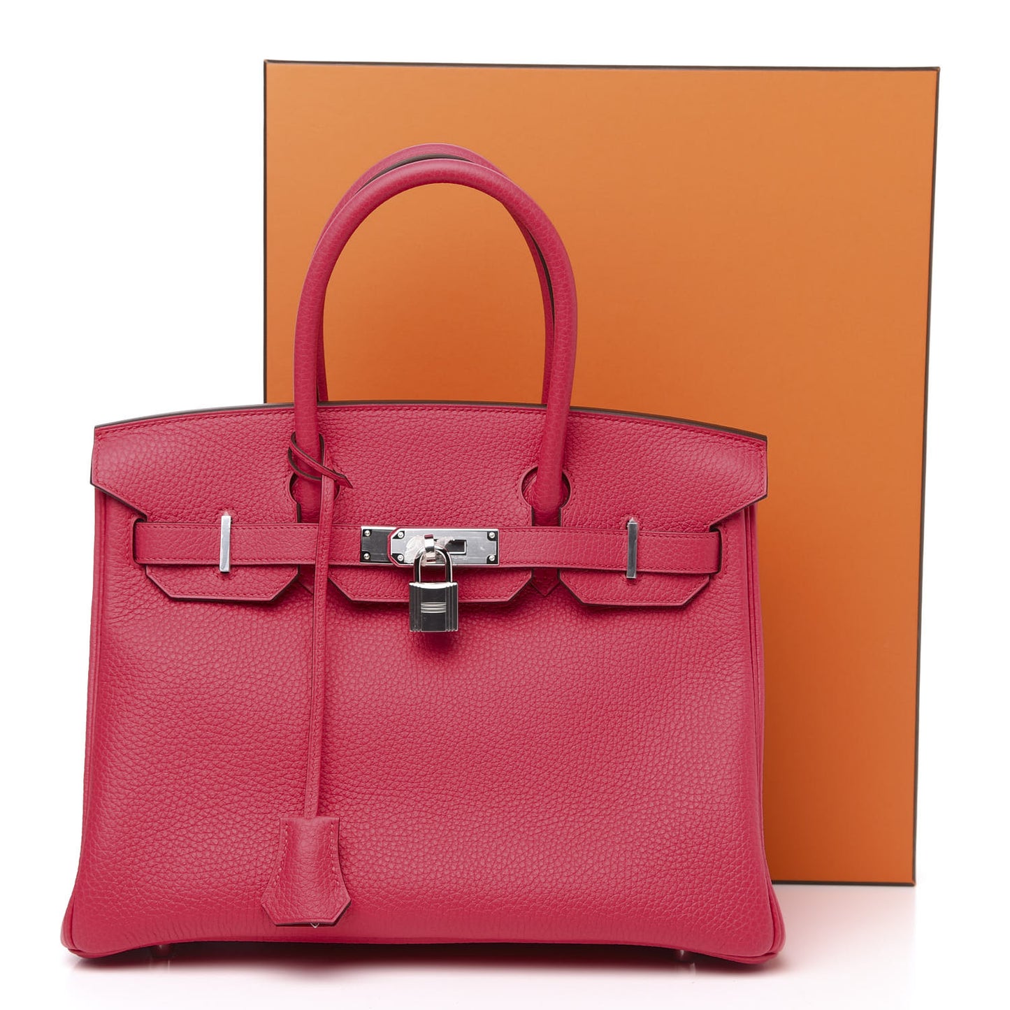 Taurillon Clemence Birkin 30 Rose Extreme