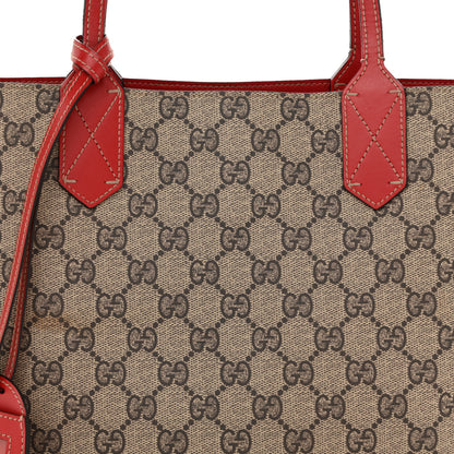 Gucci GG Supreme Monogram Small Reversible Tote Beige Red 11 of 18