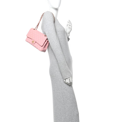 Chanel Caviar Quilted Medium Double Flap Pink 2 of 14