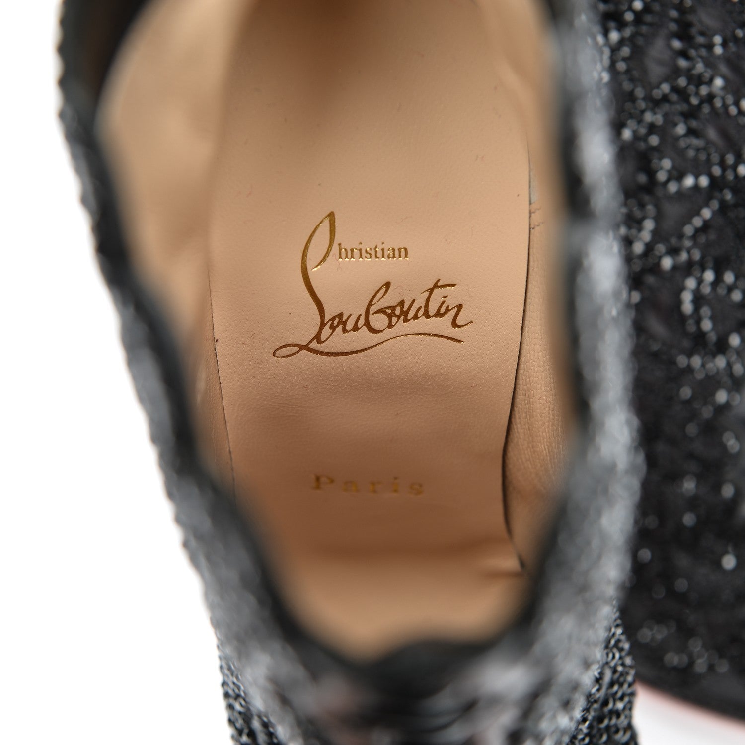 Christian Louboutin Calfskin Strass Rihanini 120 Booties 37 Black 7 of 8