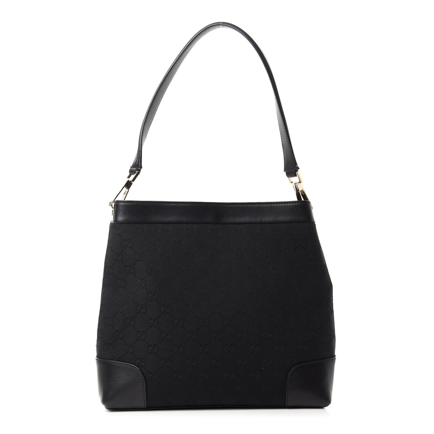 Gucci Monogram Shoulder Bag Black 1 of 14