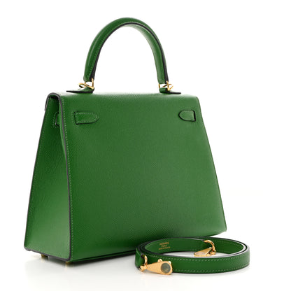 Hermes Epsom Kelly Sellier 25 Vert Bengale 3 of 11