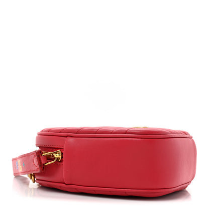 Louis Vuitton LOUIS VUITTON Calfskin Embellished New Wave Love Lock Heart Bag Ecarlate 4 of 11