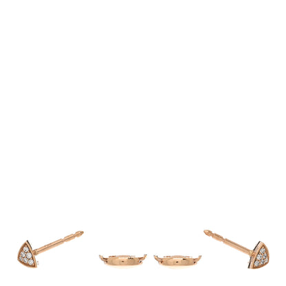 Hermes 18K Rose Gold Diamond Clou d'H Stud Earrings 3 of 5