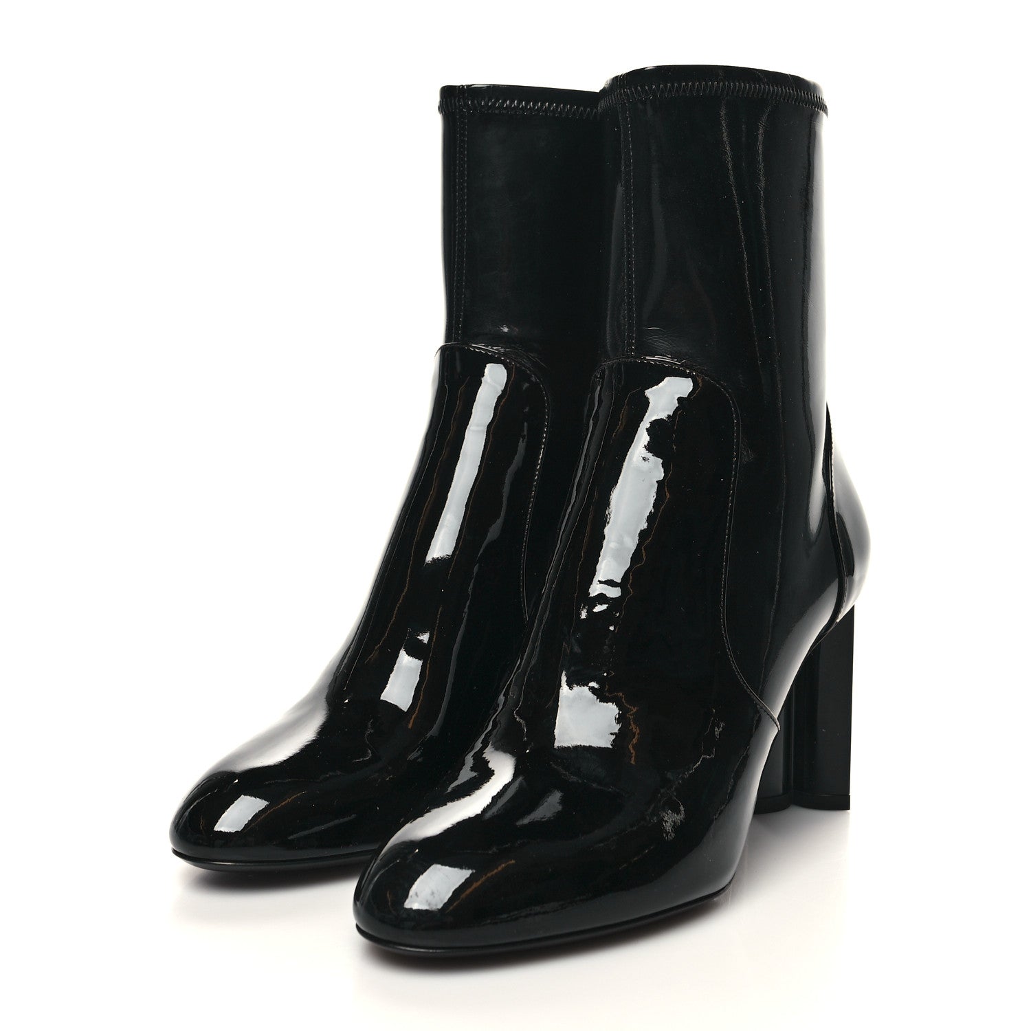 Louis Vuitton Patent Silhouette Ankle Boots 39 Black 3 of 7