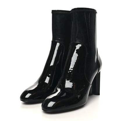 Louis Vuitton Patent Silhouette Ankle Boots 39 Black 3 of 7