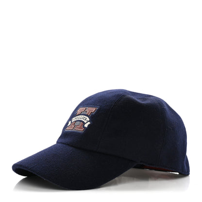 Hermes Cotton Davis H Sellier Cap 57 Marine 1 of 10