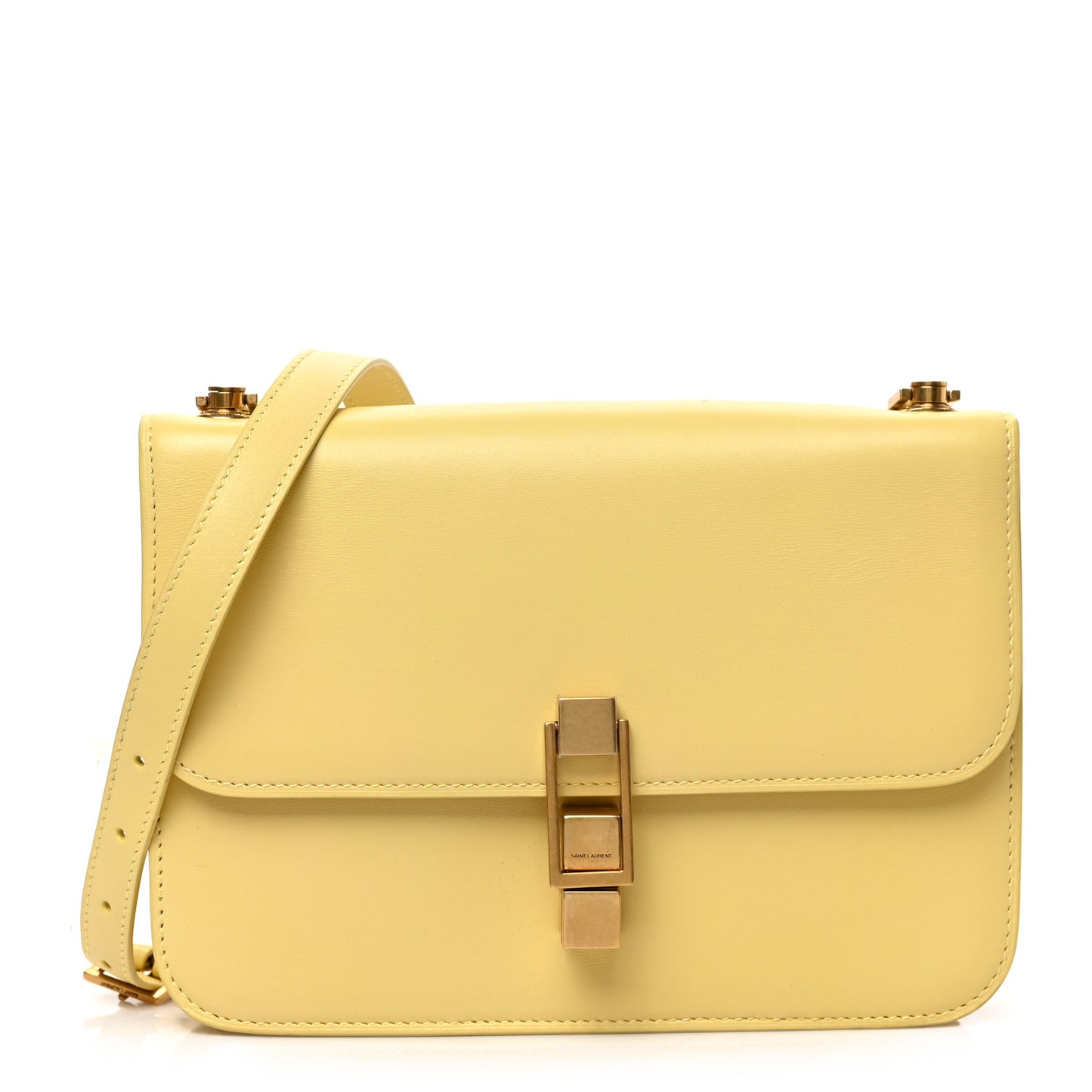 Smooth Calfskin Carre Satchel Paille