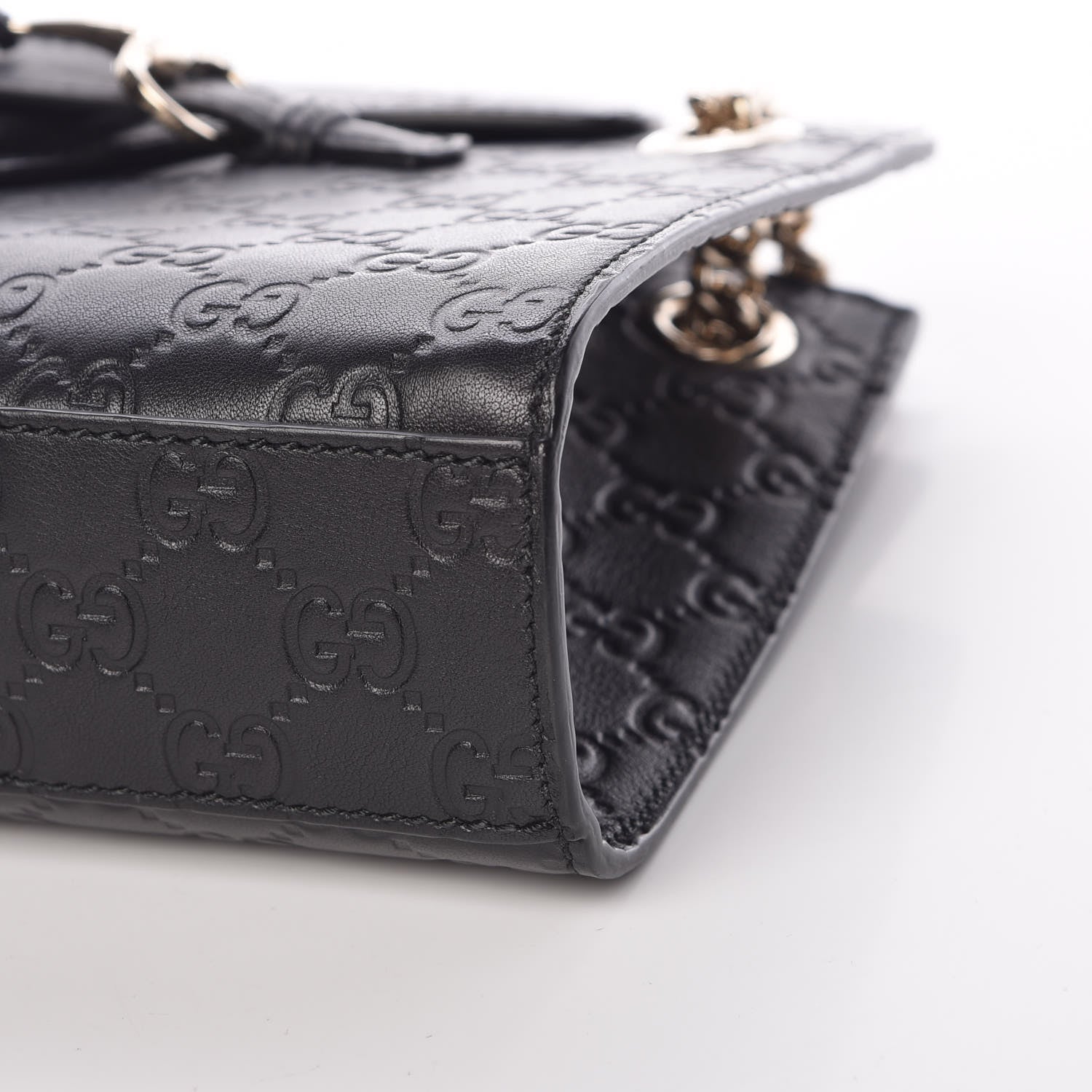 Gucci Guccissima Small Emily Shoulder Bag Black 10 of 11