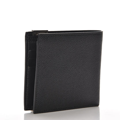 Balenciaga Grained Calfskin Phileas Square Wallet Black 3 of 9