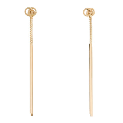 Gucci 18K Yellow Gold Running G Drop Chain Earrings 1 of 5