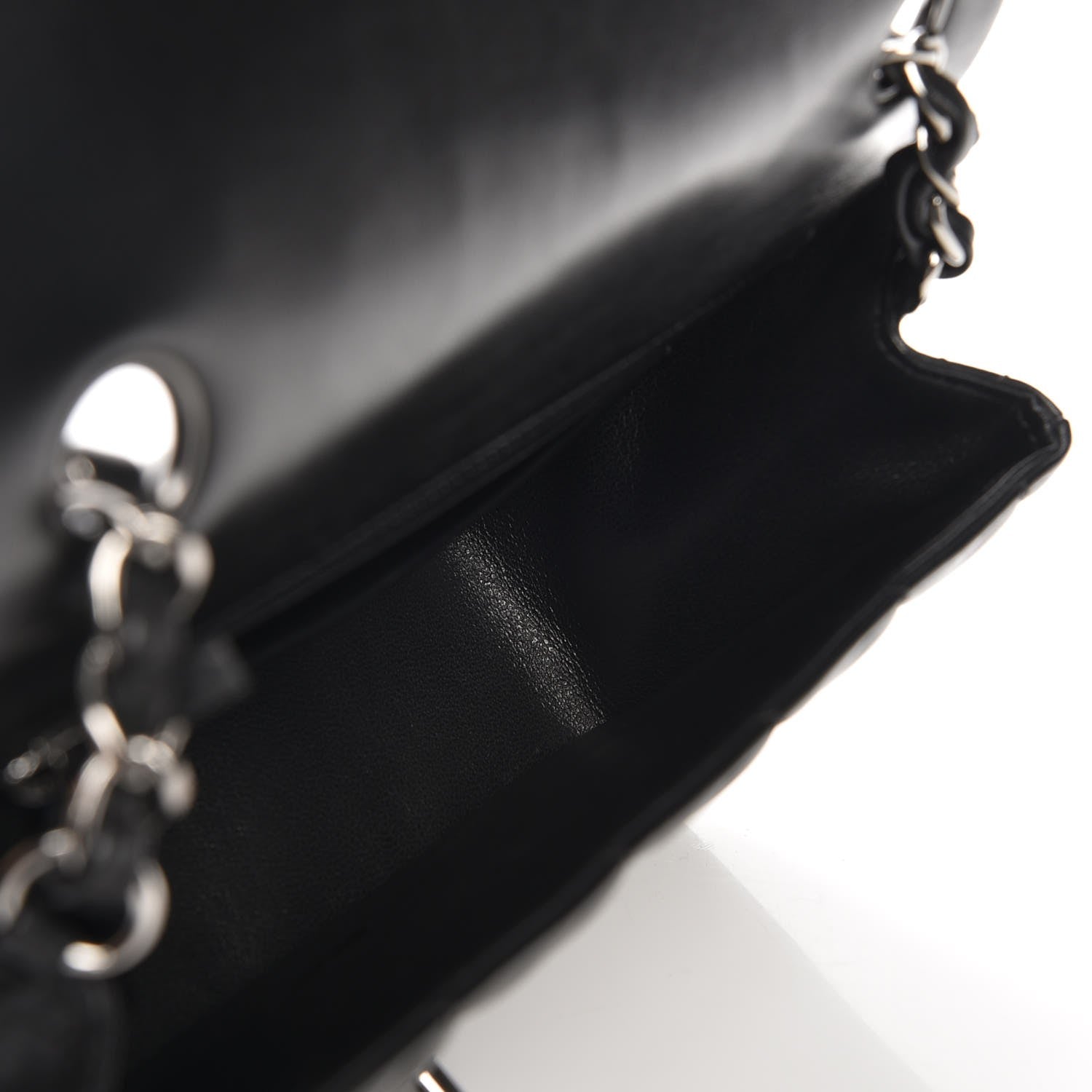 Chanel Lambskin Quilted Mini Rectangular Flap Black 5 of 8