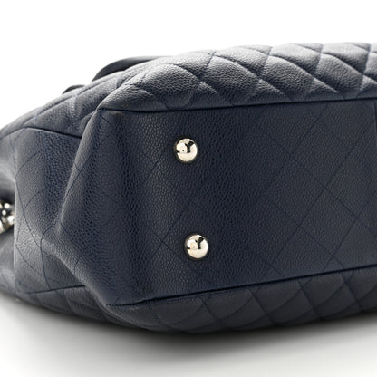 Chanel Caviar Quilted Flap Tote Navy Blue 9 of 12