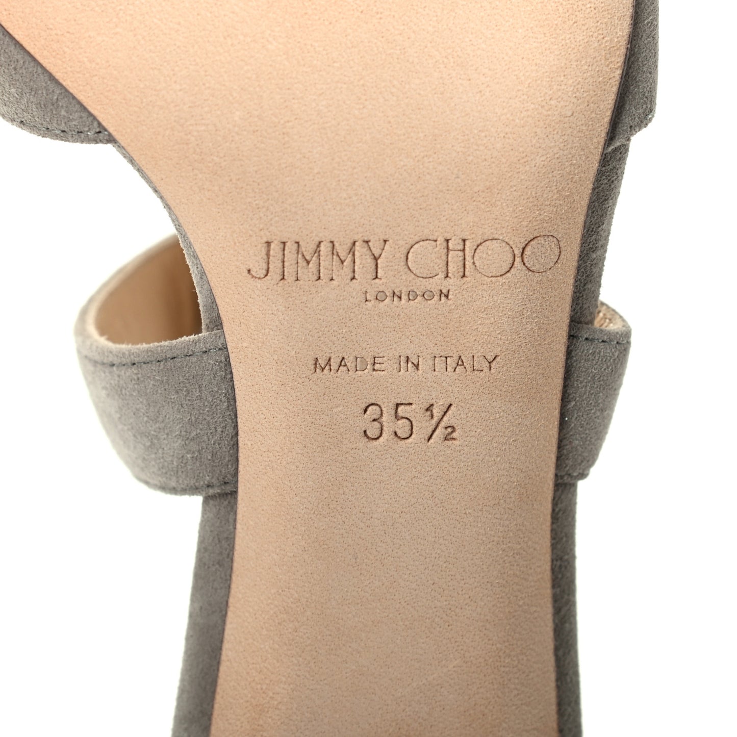 Suede Louise 85 Crisscross Sandals 35.5 Gray