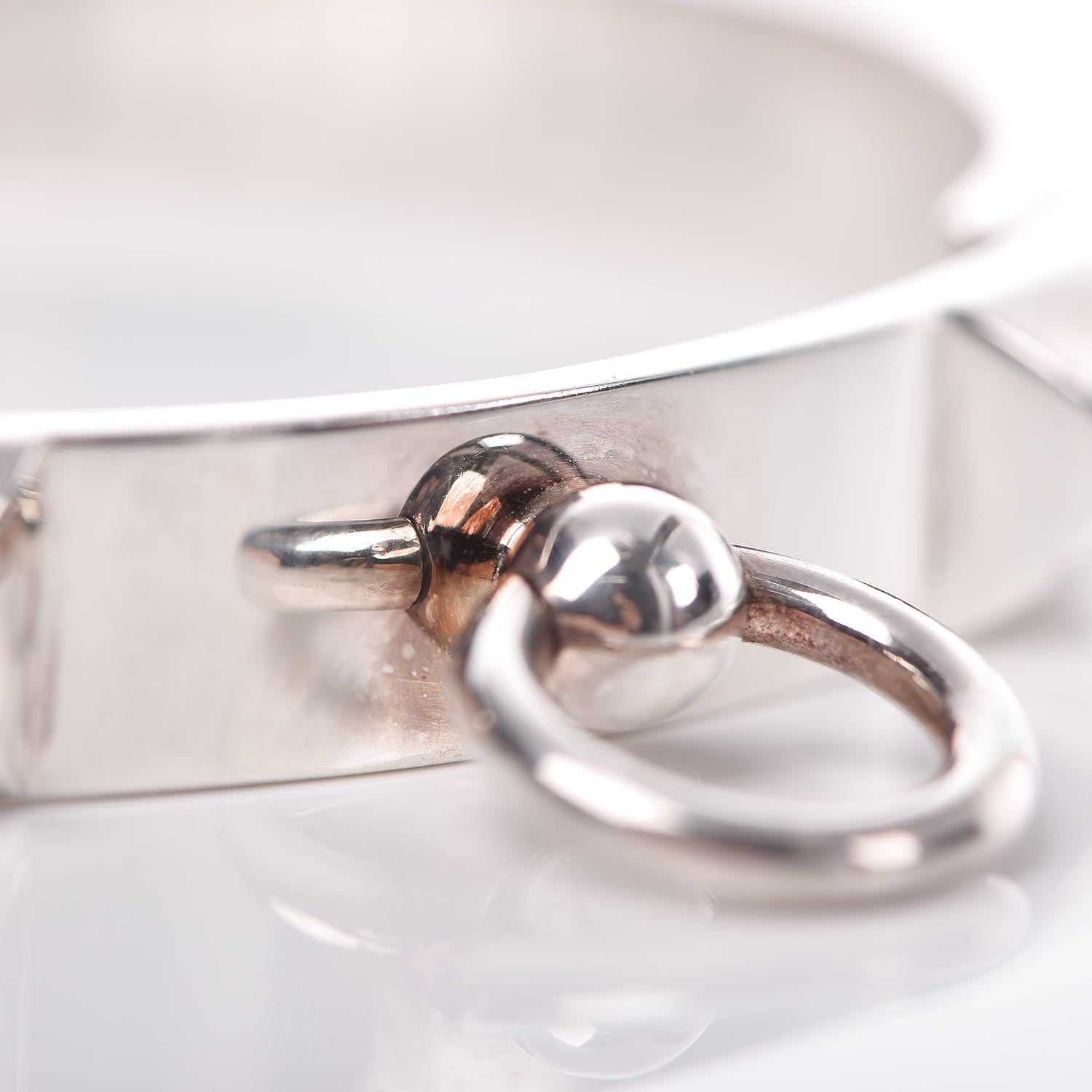 Hermes Sterling Silver PM Collier De Chien Bracelet XL 5 of 14