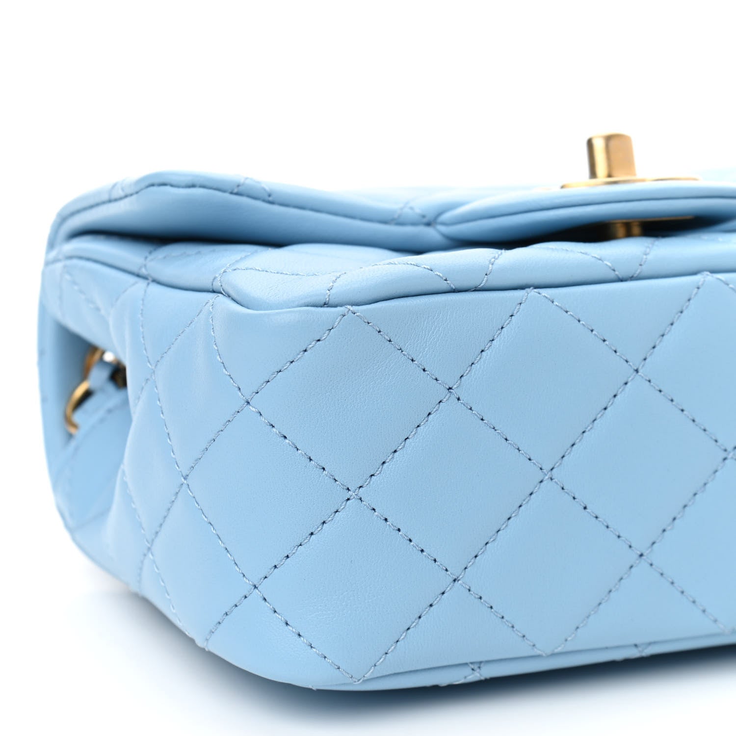 Chanel Lambskin Quilted Mini Pearl Crush Flap Light Blue 9 of 12